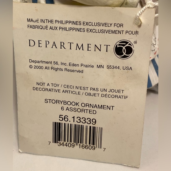 Vintage cat Ornament Dept 56 Christmas Storybook Village Three Little Kittens - Picture 4 of 16